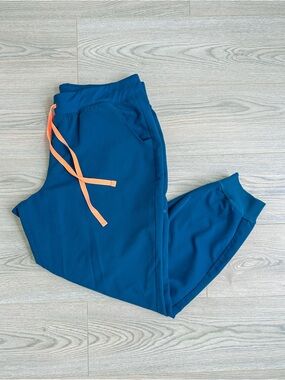 Figs XL Zamora Joggers Scrub Pants Deep Reef Teal Womens